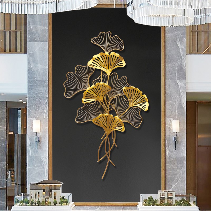 客厅墙上装饰品铁艺银杏叶挂饰卧室沙发背景墙饰挂件玄关立体壁饰在类目 家居饰品, 壁饰中 - 来自Buy2taobao.com提供专业的淘宝代购服务