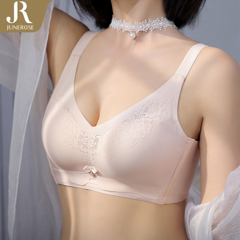 六月玫瑰小胸聚拢小胸显大收副乳上托无痕无钢圈聚拢内衣文胸女