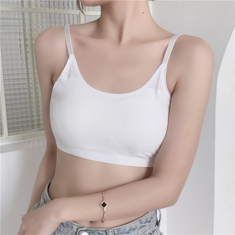 Real shot no less traceless ice silk suspender for bottom bra