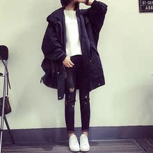 学院风学生潮 宽松韩版 ins超火风衣女中长款 港风百搭外套bf春秋季