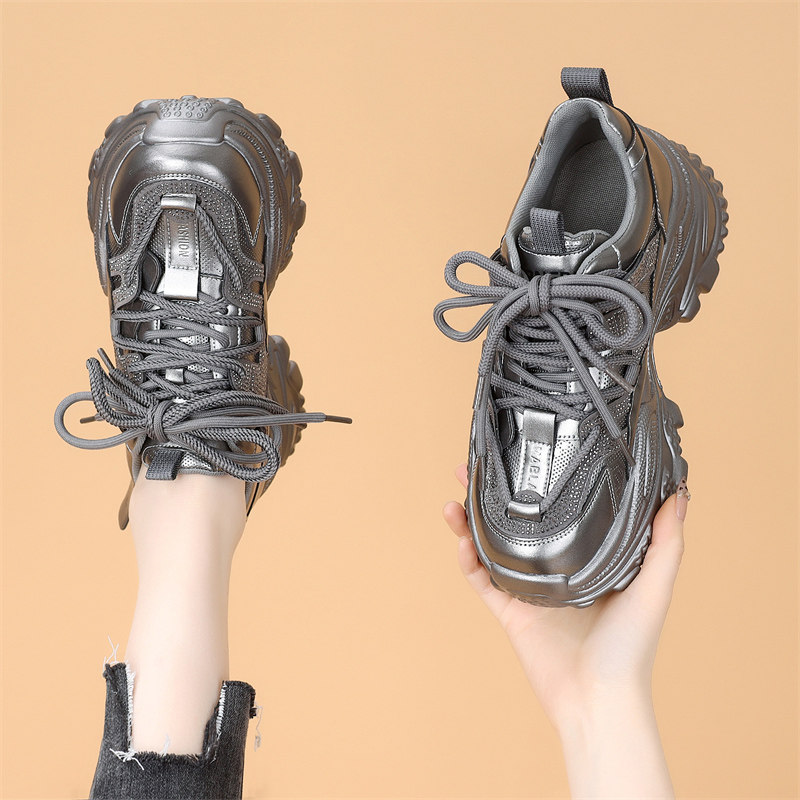 休闲老爹鞋2025秋冬女款百搭运动鞋增高厚底轻便舒适单鞋洋气系带,女鞋,老爹鞋,淘宝优惠券,粉丝福利购,淘宝优惠卷