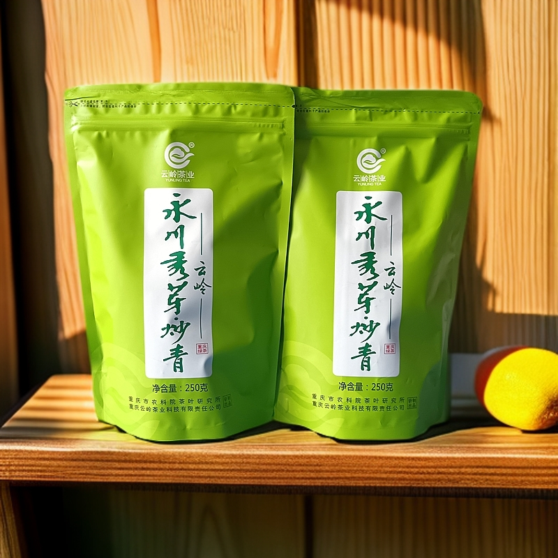 云岭永川秀芽炒青绿茶250g每袋