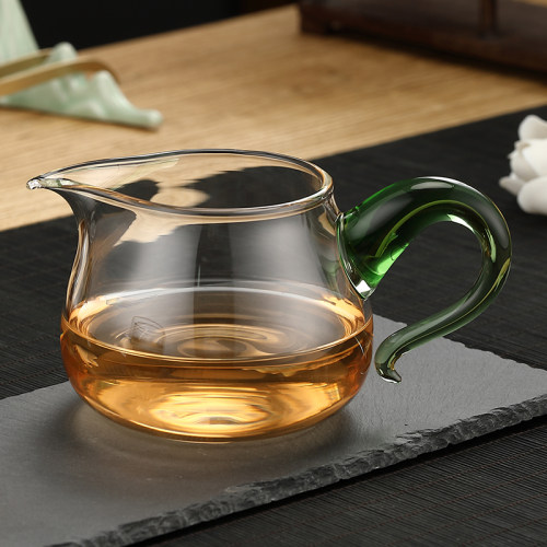加厚耐热玻璃公道杯带茶漏套装