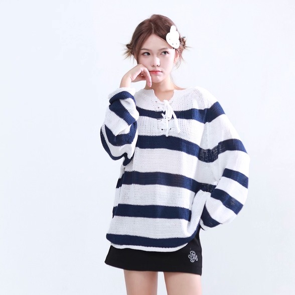 CLiFF镂空钩织慵懒针织衫