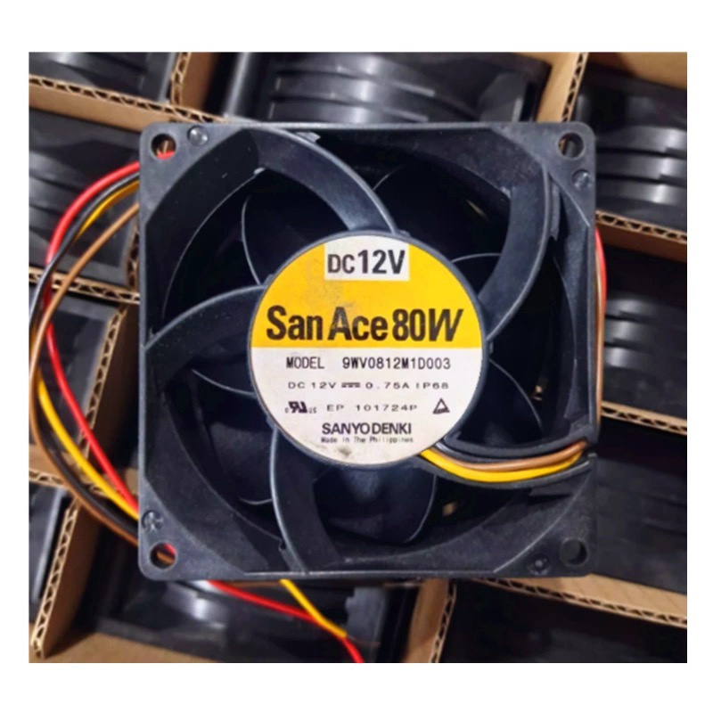 三洋San Ace80W 9WV0812M1D003 12V 0.75A 8038 8CM 防水散热风扇