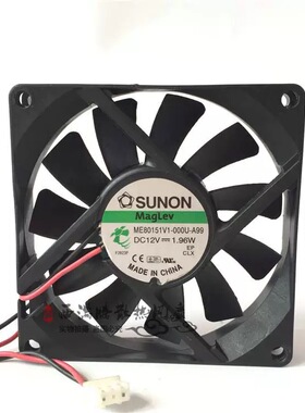 ME80151V1-000U-A99 12V 1.96W SUNON MagLev  8cm 超薄散热风扇