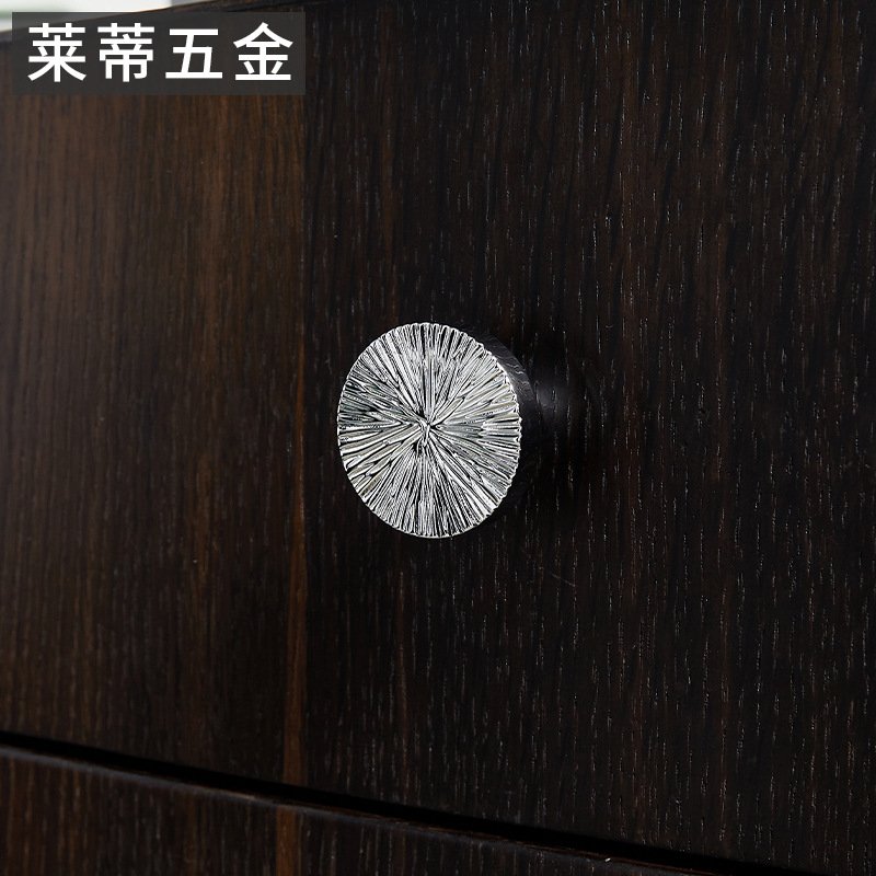 黄铜法式轻奢单孔金色北欧抽屉拉手现代简约厨房银色橱衣柜门V-04