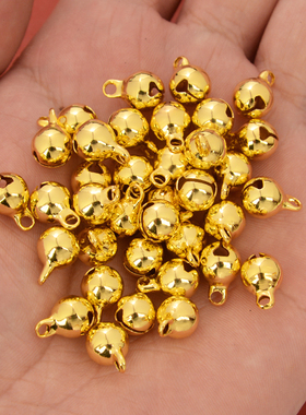 强保色18K包金饰品配件有声铃铛小吊饰挂坠diy手工手链项链小挂件