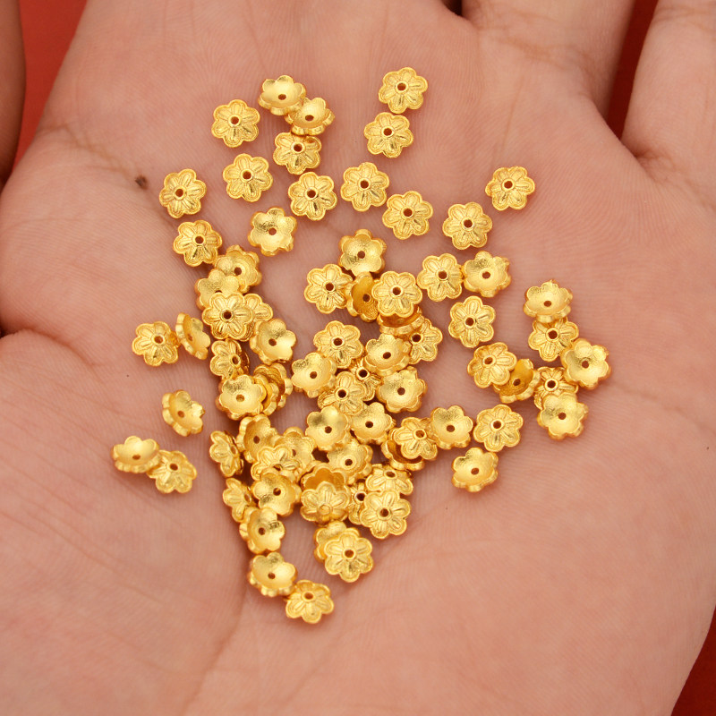 强保色沙金配件diy饰品古法金花托隔片手链手绳编织花帽垫片配珠,饰品/流行首饰/时尚饰品新,其他DIY饰品配件,淘宝优惠券,粉丝福利购,淘宝优惠卷