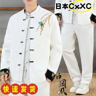 外套加棉礼服唐装 新中式 套装 汉服男士 结婚夹AD65 秋冬季 中国风男装