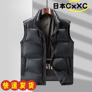 男式羽绒马甲2024秋冬90白鸭绒保暖黑金石墨烯青年无袖羽绒外AD45