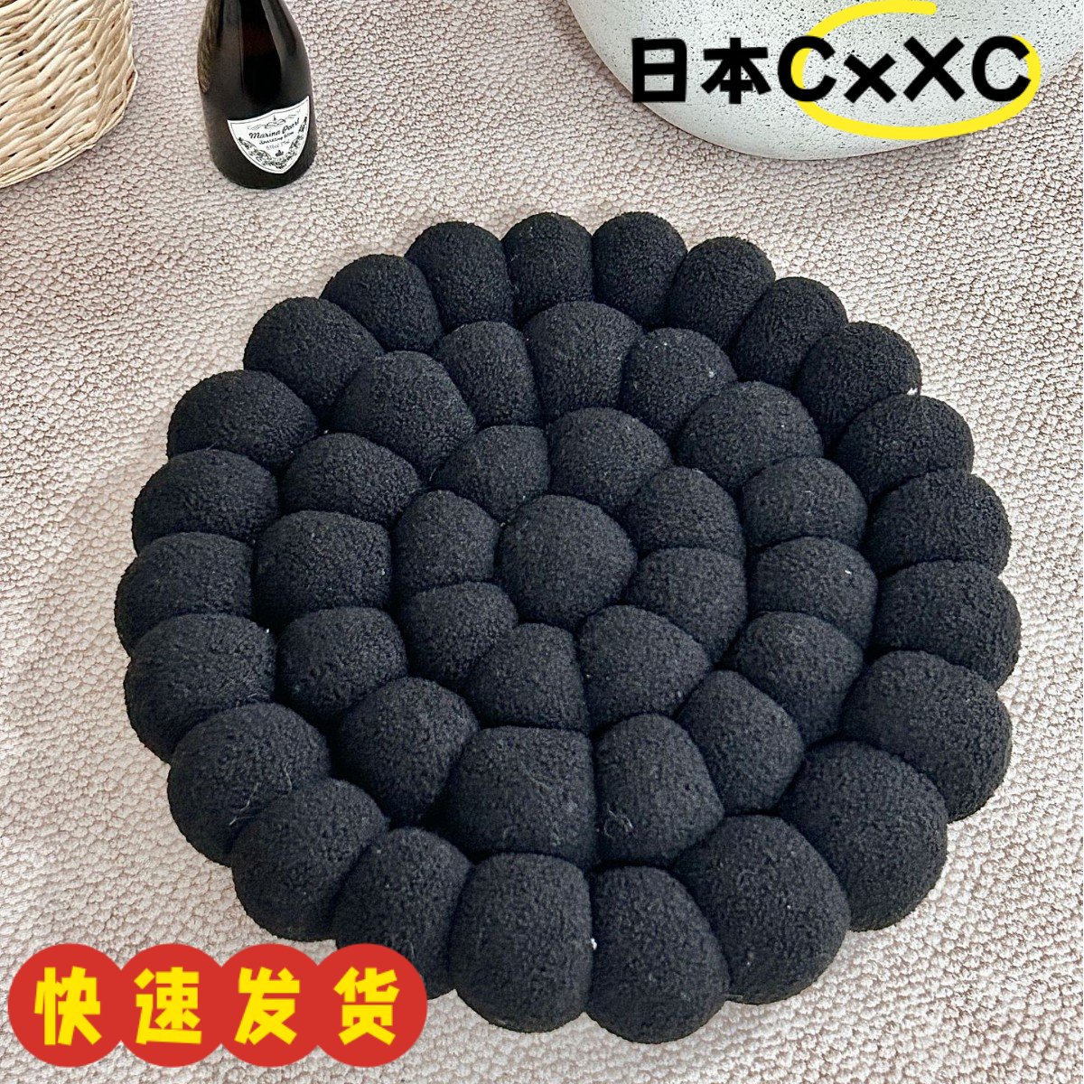 日式编织结蒲团坐垫榻榻米垫子客厅沙发地上坐垫打坐座垫卧室AX57