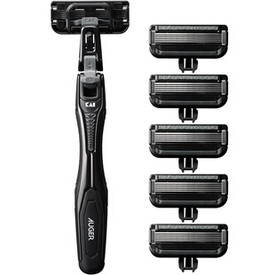 kai/贝印AUGER系列男士剃须刀高档刮胡刀替换刀头面部清洁工具