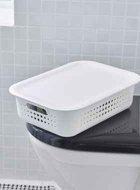 瑞典进口smartstore简约收纳筐脏衣篮镂空加厚结实衣物盒白色高档