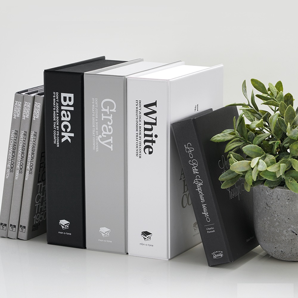 代购单色黑白灰子母形状收纳盒