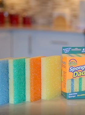 美国进口Scrub Daddy清洁擦海绵擦强力洗碗长方形清洁擦 双面