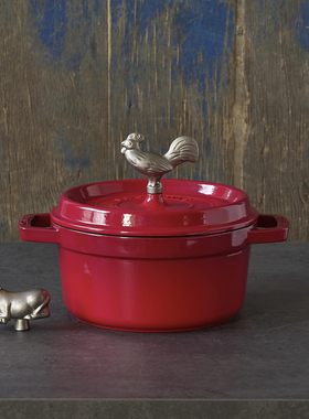 日本代购staub锅盖把手不锈钢动物造型创意龙虾公鸡猪兔牛蜗牛