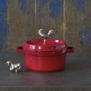 日本代购 staub锅盖把手不锈钢动物造型创意龙虾公鸡猪兔牛蜗牛