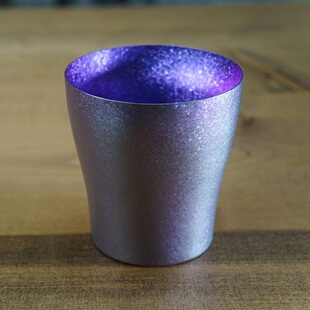 日本代购HORIE双层钛杯 渐变色幻彩奢华礼盒装水杯子 古雅