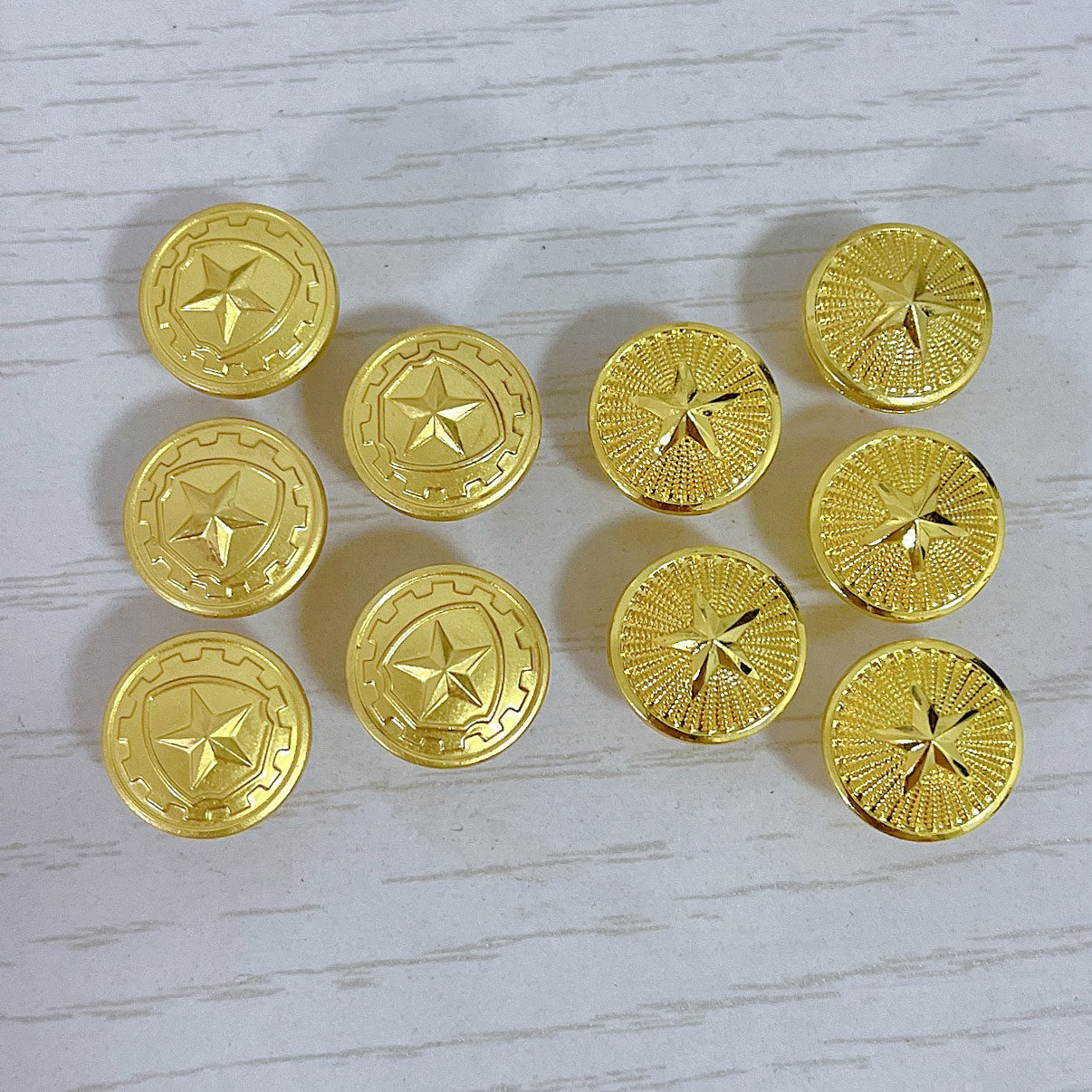 金属肩扣常服肩章螺丝帽钉春夏秋冬制服金色学员五角星纽扣包邮