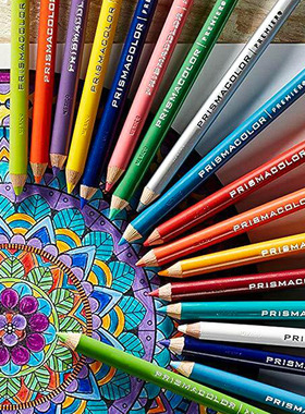 美国三福霹雳马彩铅油性白彩铅938单支绘图设计铅笔高光绘画黑色