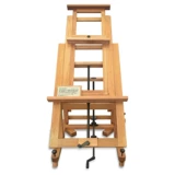Saany TJP7355 катальповый деревянный двухвинтовой трансмиссионный масляный мольберт мольберт из цельного дерева, плоский большой мольберт с встряхиванием двумя руками