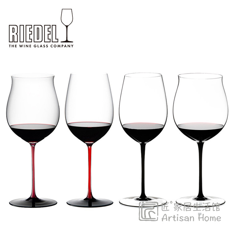 奥地利riedel力多红领结波尔多无铅水晶红酒杯黑领结手工葡萄酒杯