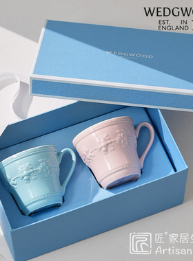 WEDGWOOD欢愉假日马克杯礼盒情侣对杯陶瓷杯水杯咖啡杯结婚礼物
