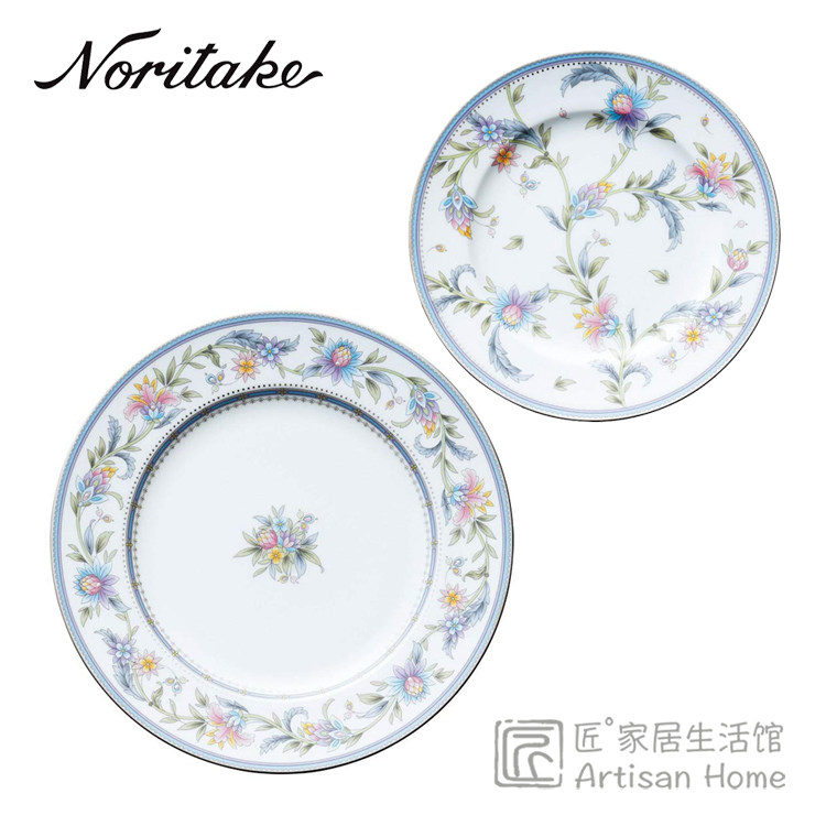 日本则武Noritake秘密花园骨瓷点心盘西餐盘欧式汤盘椭圆鱼盘进口,餐饮具,盘,淘宝优惠券,粉丝福利购,淘宝优惠卷