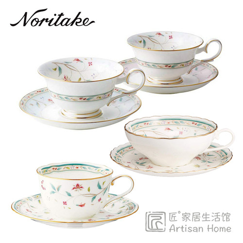 Noritake则武花更纱咖啡杯茶杯