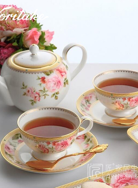 Noritake则武英伦玫瑰茶杯咖啡杯骨瓷下午茶茶具轻奢HERT FORD