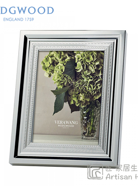 现货WEDGWOOD VERA WANG王薇薇真爱相随银色相框欧式婚礼礼物摆台