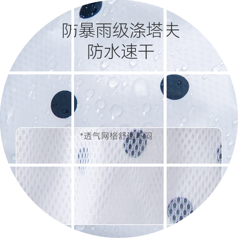 狗狗雨衣小熊波点防水牵引