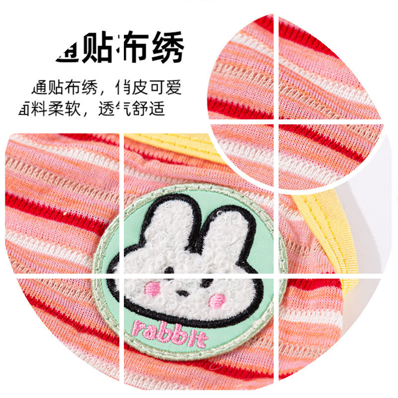 春夏季猫咪透气彩条连衣裙
