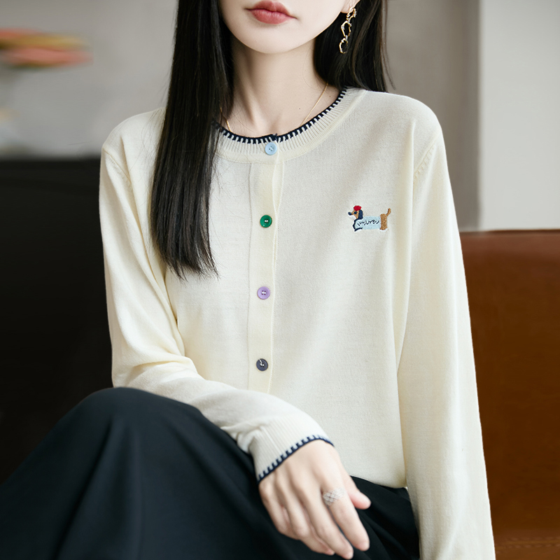 2025新款鹿王羊毛衫女士薄款