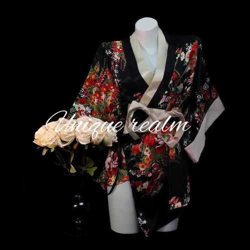 「花间酌」性感日系和服睡裙