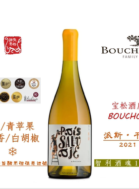 PAIS宝松派斯干白葡萄酒750ML自然酒 智利酒魂108将 不澄清无过滤