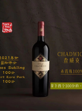 帕克100分 Vinedo Chadwick 智利膜拜酒庄 查威克干红葡萄酒750ML