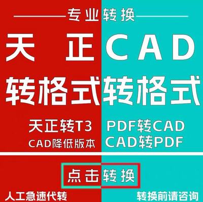 CAD转换PDF人工代转cad文件转T3格式导出图片bin exb CAD转低版本