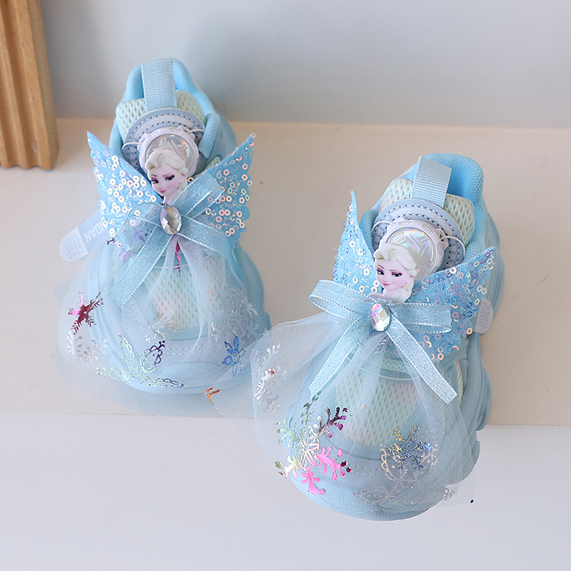 儿童运动鞋女童秋季防滑透气学生老爹鞋旋转扣休闲公主单鞋跑步鞋