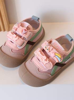 儿童帆布鞋女童玲娜贝儿2025春公主宝宝幼儿学步防滑魔术贴休闲鞋