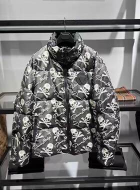 PP男装轻奢羽绒服骷髅头设计简约时尚高端洋气男士外套881E425231