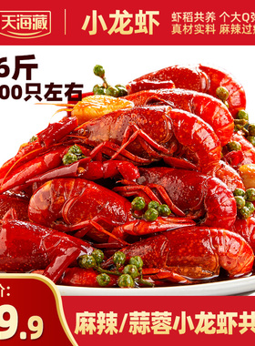 天海藏6斤约100只麻辣/蒜蓉小龙虾3-5钱左右加热解馋夜宵肉质Q弹