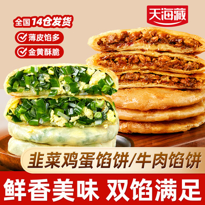 天海藏牛肉馅饼/韭菜鸡蛋馅饼