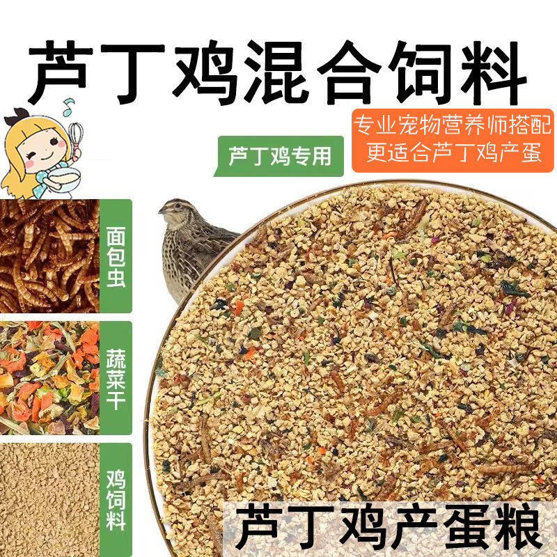 芦丁鸡专用高蛋白饲料产蛋育雏开口专用粮加虫干五谷配蔬菜干粮食