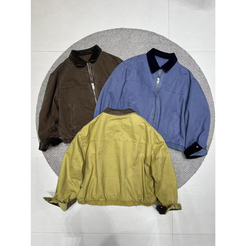 More..有熊-秋上新POLO领工装夹棉短外套10055