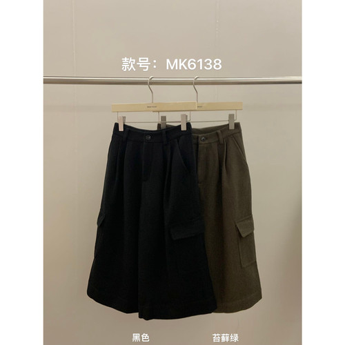 BLESSED MOMENT-冬上新韩系百搭七分裤工装裤（含3羊毛）MK6138