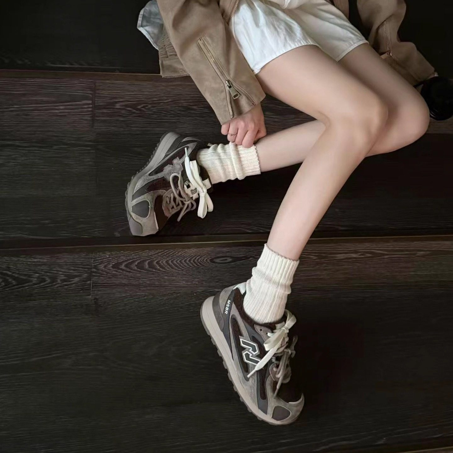 可可家~加绒真皮复古厚底阿甘鞋女冬季新款保暖休闲运动鞋老爹鞋,女鞋,老爹鞋,淘宝优惠券,粉丝福利购,淘宝优惠卷