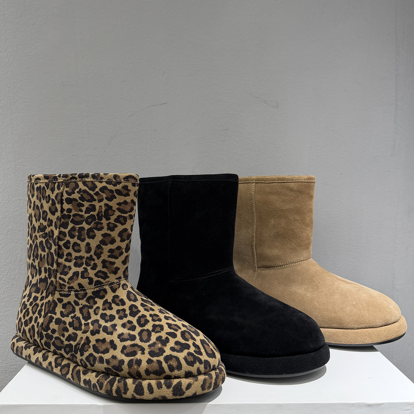 牛反绒短筒两穿雪地靴女2025冬