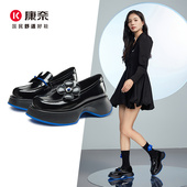 厚底松糕花朵乐福鞋 小众设计女鞋 2024新款 个性 百搭甜酷小皮鞋 潮流